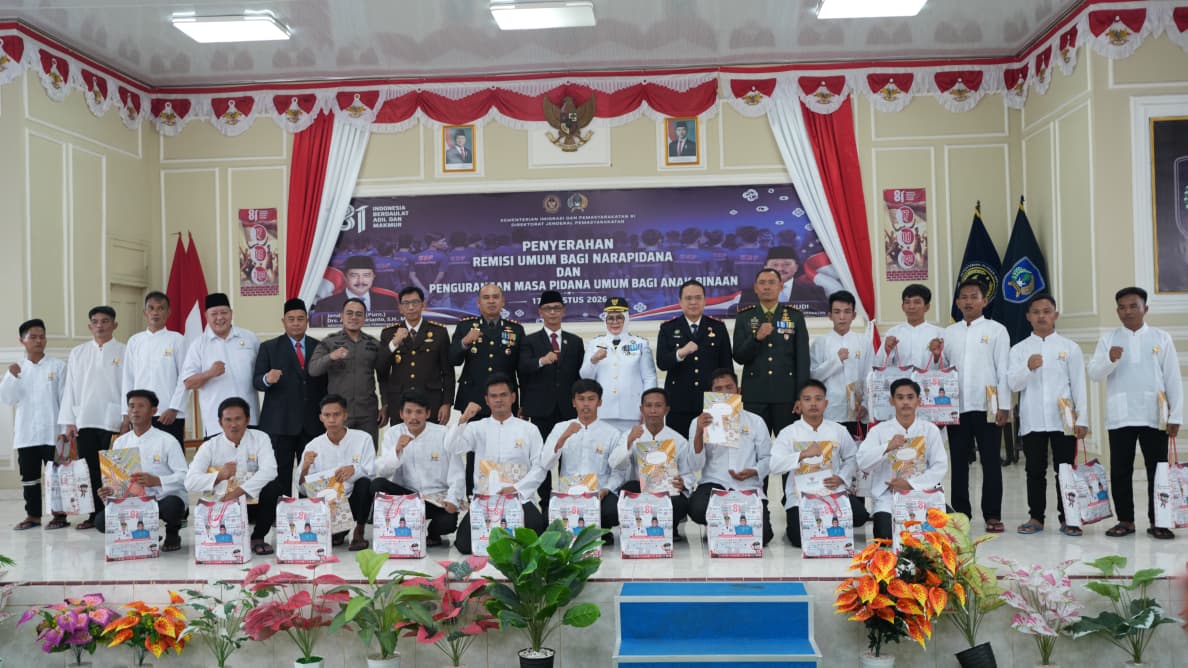 HUT ke-81 Republik Indonesia, 934 Warga Binaan Lapas Kelas IIB Muara Enim Terima Remisi Umum I & II